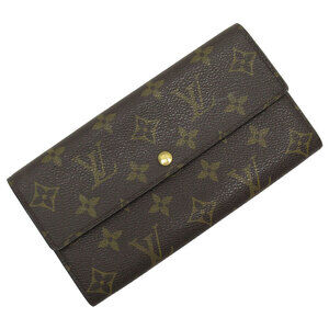 Louis Vuitton Monogram Portefeuille Wallet Sarah long brown canvas